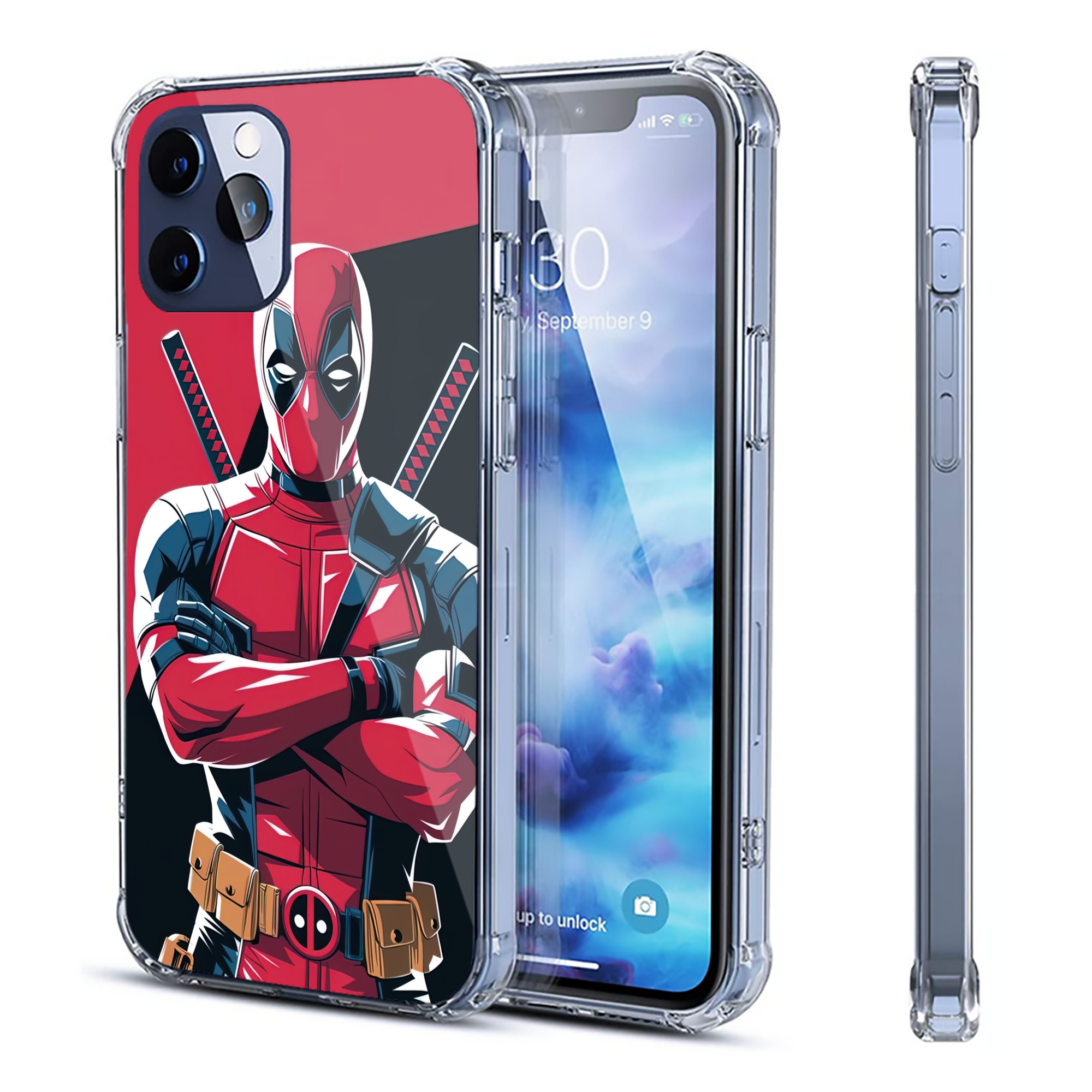 （画像用） Deadpool デッドプール 【iPhone 12シリーズ対応】透明スマホケース（クリアソフトケース）
